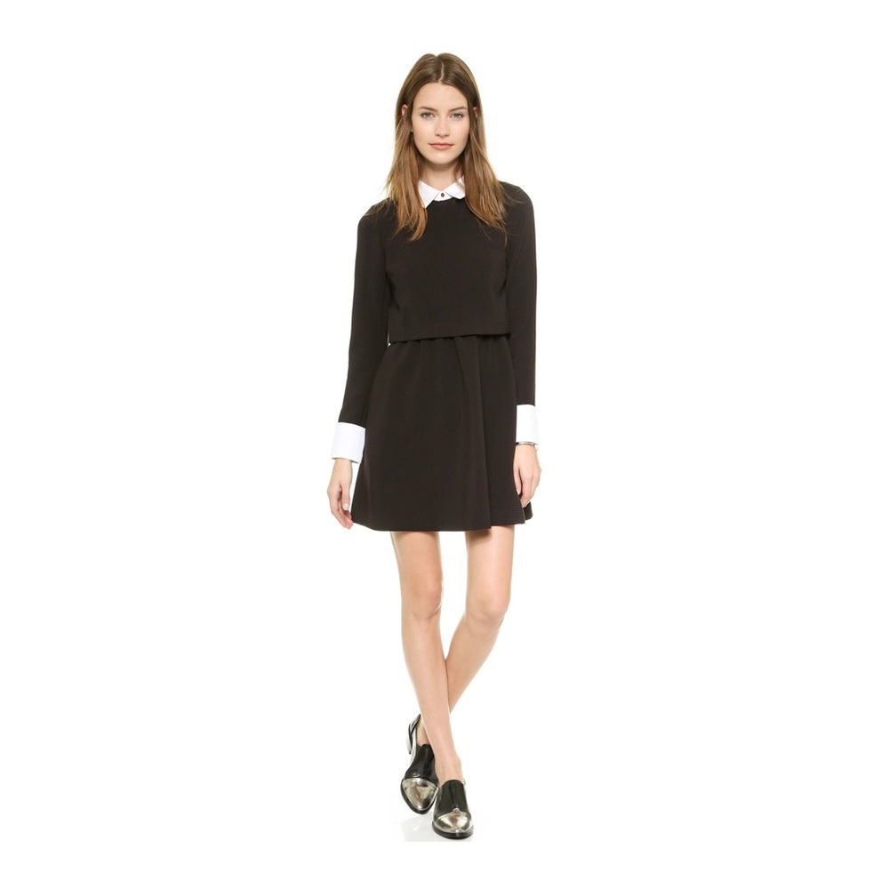 Rachel Zoe Onyx Collared Long Sleeve Dress